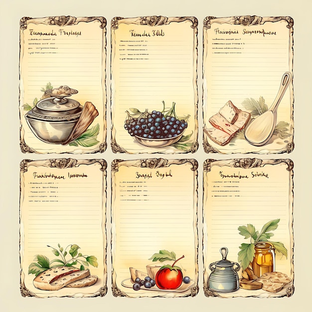 Colecție de ingrediente și rețete